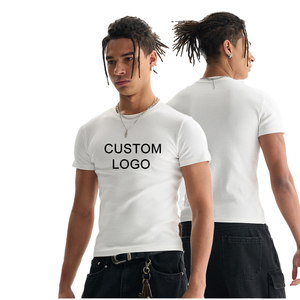 Camiseta Deportiva Ajustada de Algodón y Spandex de Alta Calidad para Hombre, Estilo Boxy, Manga Corta, Venta al Por Mayor, Personalizable - Product Image 1
