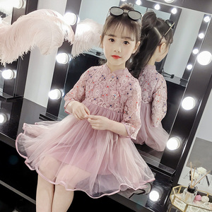 New Products Western Styles Sequin Short Girl Chinese Dresses Girl 2 Rings Abaya Summer From China Wholesale - Product Image 2