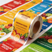 Film plastique imprimé sur mesure pour emballage alimentaire, film en rouleau laminé, film d'emballage flexible en plastique