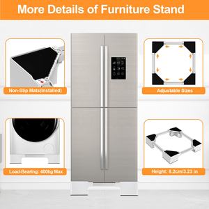 Support de machine à laver sur pied, support de sol mobile, support de machine à laver réglable - Product Image 5