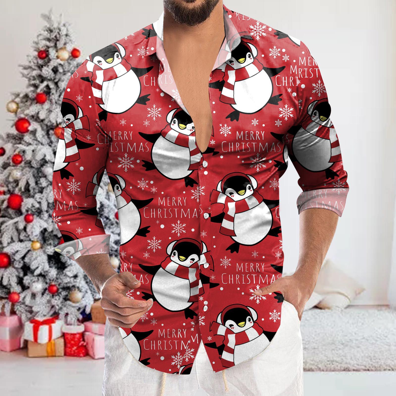 New Men's Shirt Merry Christmas Print Long Sleeve Top Vacation Party Button  Shirt for Men Xmas Luxury Clothes Streetwear Blouse| Alibaba.com