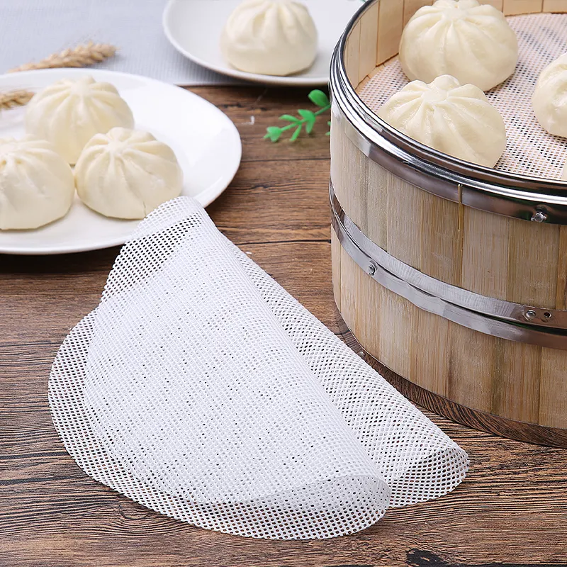 Finamente processados de alta qualidade Food Grade Steamer Basket Liners Mesh Mat antiaderente silicone steamer mat pad steamer para bolinhos