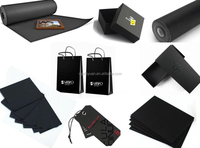 Papier noir recyclé non couché épaisseur 100g/120g/200g/300g carton noir complet pour boîtes d'emballage