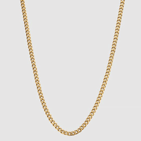 Bijouterie Colliers de mode Chaîne à maillons cubains en or 18K Collier en acier inoxydable Bijouterie Hip Pop Collares Para Mujer