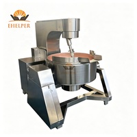 Marmite de cuisson en cuivre à agitation automatique pour sauces à haute viscosité, avec raclette en PTFE détachable pour un mélange uniforme