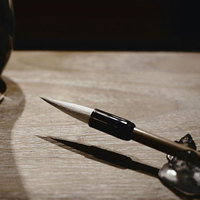 Pennello per Calligrafia in Pelo di Cincillà di Media Grandezza, Confezione Personalizzata, Pratica di Scrittura Sigillata e Calligrafia Clericale