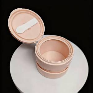 Pot rond en PP de 200g grande capacité avec couvercle à vis et cuillère pour masques nettoyants, pommades capillaires et crèmes - Vente en gros - Product Image 4