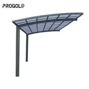 Progola Modern Outdoor Strong Aluminum Structure Carport Shed Free Standing Polycarbonate Roof Carports For Car Parking