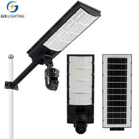 Lampe solaire de surveillance LED GJX GJX-GH136-200W 200W, étanche, caméra extérieure, stockage sur carte mémoire, surveillance intelligente