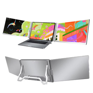 <span class=keywords><strong>Monitor</strong></span> Portatile a Doppio Schermo Estensibile per Laptop, Triplo <span class=keywords><strong>Monitor</strong></span> IPS FHD da 15,6 Pollici con Connessione <span class=keywords><strong>Tipo</strong></span> <span class=keywords><strong>C</strong></span> - Product Image 1