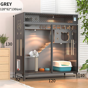 بيت الكلب الصغير الفاخر الأكثر مبيعاً سرير فيلا من الخشب الصلب الفاخر عش القط خشبي عرض القط - Product Image 4