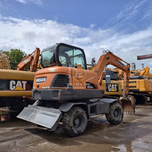 Excavatrice sur pneus Doosan DX60W d'occasion, prix bas, peinture d'origine, mini-excavatrice d'occasion Doosan DX60 DX70 DX80 à vendre - Product Image 5