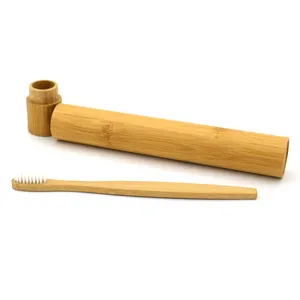 Escova de dentes de bambu eco amigável, por atacado, biodegradável, eco friendly, hotel, barata, com tubo de viagem, embalagem para crianças