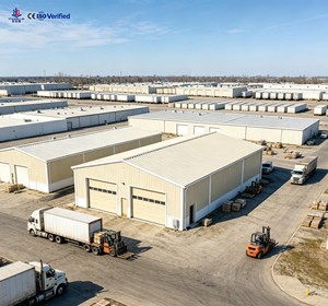 Quick Installation Light Steel <b>Frame</b> Prefabricated Warehouse Affordable Pre-engineered Metal Workshop Building for Africa - Product Image 3