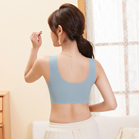 Brasieres sin Costuras para Mujer Tallas Grandes Tops de Cobertura Total Cómodos sin Varillas para Ocultar la Grasa de la Espalda Bralette Femenino L a 6L