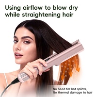Lisseur infrarouge RUCHA, styler à air chaud, fer à lisser plasma, lisseur pour cheveux humides et secs avec flux d'air