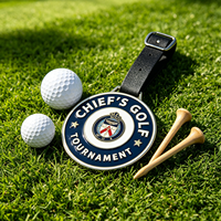 Tag Tas Golf Logam Desain Ringan Kosong dengan Logo Tim Kustom, Magnetik