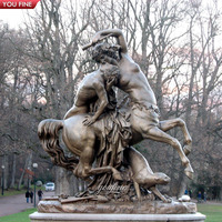 YOUFINE Statue de Centaure en Bronze Antique Taille Réelle, Sculpture de Créature Mythique pour Place Publique et Campus Universitaire