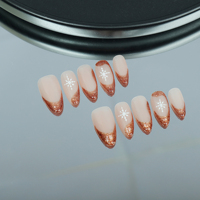 Uñas artificiales hechas a mano, estilo veraniego minimalista francés pintado a mano, alta calidad reutilizable fábrica al por mayor.