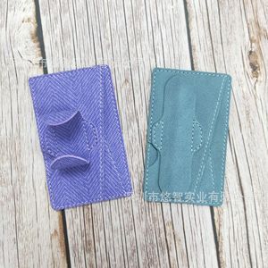 Hot-selling PU leather phone <b>holder</b> and <b>card</b> <b>holder</b>, lazy person's <b>card</b> <b>holder</b> with back sticker, magic lazy bag. - Product Image 4
