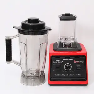 8000W Zilveren Kuif 3l Multifunctionele Blender Met 8 Mesjes Huishoudelijke Mixer Juicer Ijs Smoothies Maker