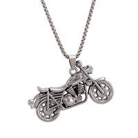 Nouveau Collier Croix en Titane Style Chrétien Europe-Amérique Printemps 2026 Bijoux Unisexe Pendentif Moto Perles Incrustées de Diamants