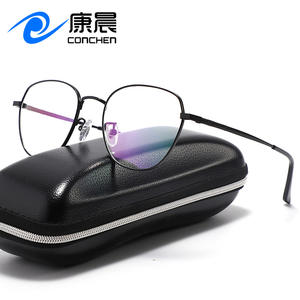 Montures de lunettes ovales en métal simples pour femmes avec verres AC bloquant la lumière bleue pour la protection des yeux, fabriquées à Wenzhou, référence 880551 - Product Image 3