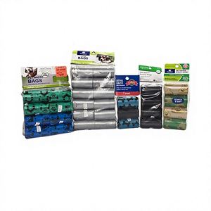Bolsas para Desechos de Mascotas PE/PO, Negras y Grises, Paquete a Granel, Bolsas de Basura para Limpieza de Desechos de Perros, Diseño Perforado Impreso, Rollo Continuo, Modelo HSDW017 - Product Image 1