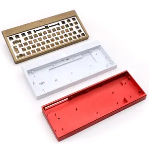 Casing Keyboard Mekanis Diy Aluminium Penstabil Pelat Mesin CNC 60% Kustom