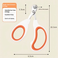 Ciseaux à ongles multifonctionnels pour animaux de compagnie, sûrs et anti-perforation, avec poignée souple antidérapante, pour le toilettage des ongles des petits chats
