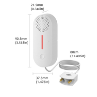 Détecteur de fuite d'eau intelligent WiFi Tuya pour la sécurité domestique, capteur de niveau bas de réservoir, surveillance de niveau d'eau, détecteur de fuite d'eau WiFi avec câble de 80 cm, son de 100 dB