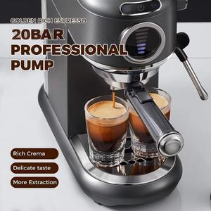 Machine à expresso électrique en acier inoxydable CAFELFFE MK-601F 4-en-1 avec mousseur à lait, pression de 20 bars, compatible avec les dosettes /D*/ESE - Product Image 4