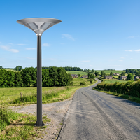 Lampe solaire de jardin LED 50W en silicium monocristallin avec batterie LiFePO4, étanche IP65, angle de faisceau 360°, en alliage d'aluminium, télécommande