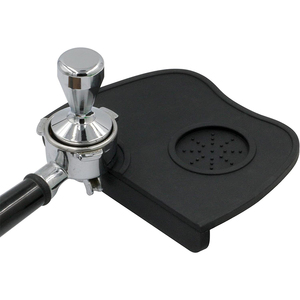 Alfombrilla de manipulación de café de silicona de doble ranura portátil, soporte de manipulación de Espresso antideslizante, almohadilla de presión de frijol duradera para baristas - Product Image 1
