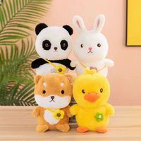 Grosir Mainan Boneka Plush Claw Machine 8 Inch Trendy, Desain Campuran, Hewan Boneka Mini, Gantungan Kunci Plush untuk Mesin