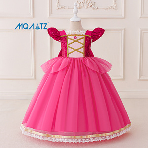 MQATZ estate abito Chiffon floreale per le ragazze delle ragazze della principessa Costume Cosplay con decorazioni di fiori vestitino per bambini - Product Image 1