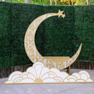 2022 nuovi prodotti selezionati grande ramadan crescent half moon prop per la decorazione del ramadan - Product Image 4