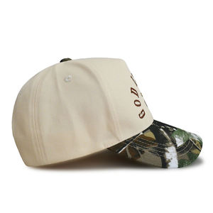 Gorra de malla vintage de 5 paneles para camionero, personalizada al por mayor, con parche bordado, para camping y aventura al aire libre, ajustable, 100% algodón ecológico - Product Image 1