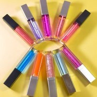Encendedor LED con aceite labial de espejo y más voluminoso, personaliza tu logotipo, aceite labial natural vegano, maquillaje brillante