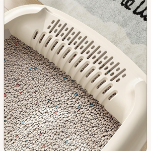 <span class=keywords><strong>Bac</strong></span> à litière semi-fermé grand format, épaissi, anti-éclaboussures, avec plateau amovible, facile à nettoyer, pour chatons et chats seniors - Product Image 4