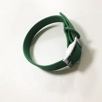 Collier pour chien en sangle PVC robuste, imperméable, de luxe, durable, avec boucle à dégagement rapide, vert vif, réglable