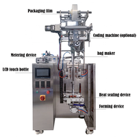 Machine automatique multifonction à forme verticale pour la fabrication de sachets liquides pour jus de fruits, sauce, emballage en plastique, papier d'aluminium, scellage.