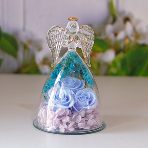 Rosa Preservada al por Mayor en Cúpula de Cristal, Decoración para Mesa del Hogar, Flor Real Eterna, Rosa para Siempre, Regalo para Boda, Fiesta, Día de San Valentín - Product Image 6