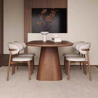 Table à manger rectangulaire vintage en pierre frittée avec cadre en bois massif, table de dîner nordique moderne minimaliste pour la maison