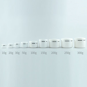 Vasetto <span class=keywords><strong>per</strong></span> Crema Cosmetica in <span class=keywords><strong>Plastica</strong></span> PP Liscia di Alta Qualità, Doppia Parete, Nero e Bianco, da 10g, 20g, 30g, 50g, 100g, 150g, 200g, 250g, 300g - Product Image 5