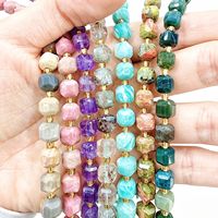 Manik-manik Batu Agate Kristal Alami Bentuk Gula Pasir Bersegi 6mm/8mm untuk Pembuatan Perhiasan DIY, Semi-jadi, Grosir
