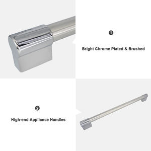 Poignées de réfrigérateur industrielles à double porte rétro personnalisées, poignées de réfrigérateur en acier inoxydable, poignées de réfrigérateur - Product Image 2