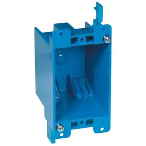 W114R-caja de enchufe de interruptor eléctrico de pared interior, no metálica, barata, cajas de conexiones de receptáculo, Super azul, PVC