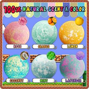 Juego de regalo de bombas de baño orgánicas Supbec XXL, aceites esenciales naturales, bombas de baño de Mario, regalo para niños con sorpresa en el interior - Product Image 4