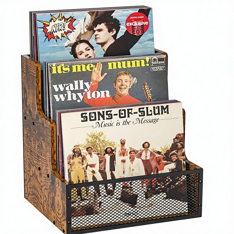 Three tiered Classic Wooden Vinyl Record
